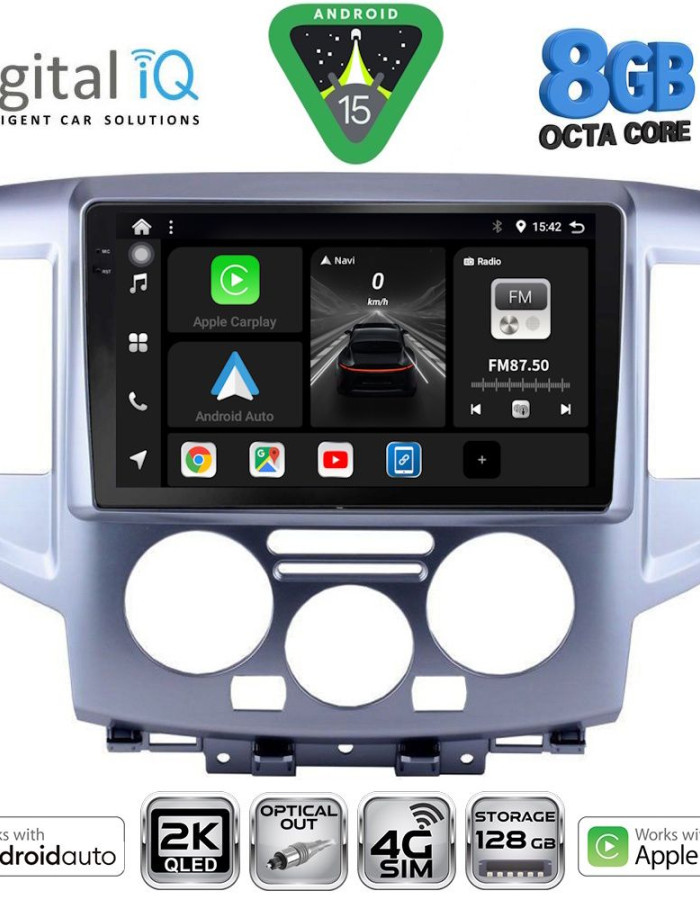 DIGITAL IQ BXK 20458SL_CPAA (9inc) MULTIMEDIA TABLET for NISSAN NV 200 mod. 2009-2020 (SILVER)