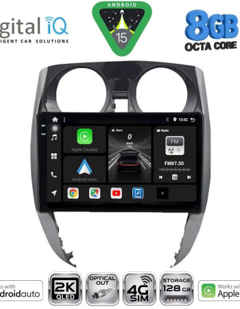 DIGITAL IQ BXK 20464_CPAA (10inc) MULTIMEDIA TABLET for NISSAN NOTE mod. 2012-2020