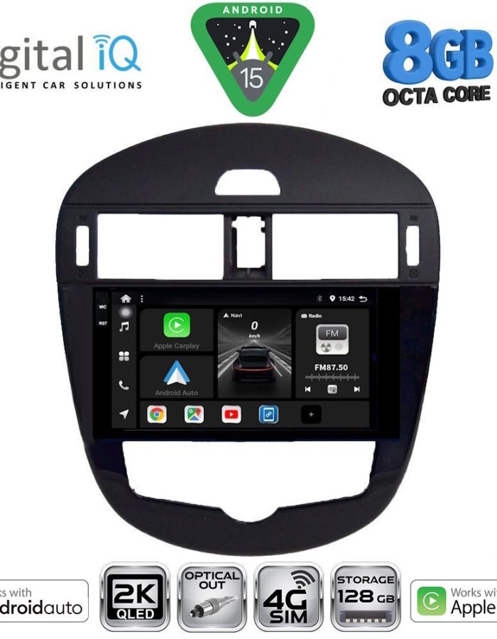 DIGITAL IQ BXK 20470_CPAA CLIMA (9inc) MULTIMEDIA TABLET for NISSAN PULSAR mod. 2014-2020