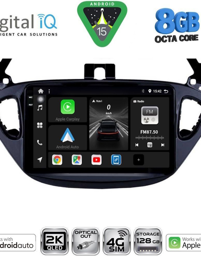 DIGITAL IQ BXK 20486_CPAA (9inc) MULTIMEDIA TABLET for OPEL ADAM - CORSA E  mod. 2014-2019