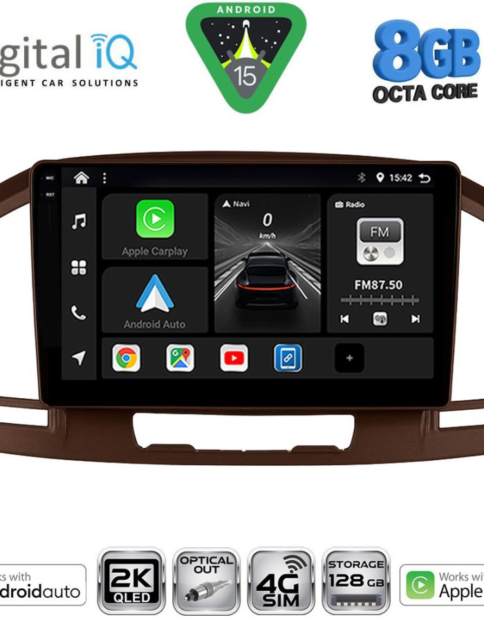DIGITAL IQ BXK 20491BR_CPAA (9inc) MULTIMEDIA TABLET for OPEL INSIGNIA  mod.2008-2013 (BROWN)