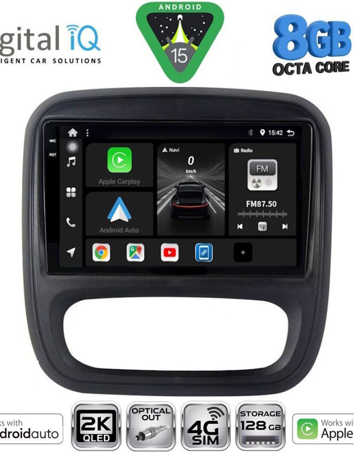 DIGITAL IQ BXK 20499_CPAA (9inc) MULTIMEDIA TABLET for OPEL VIVARO – RENAULT TRAFIC – FIAT TALENDO – NISSAN NV 300 mod. 2014-2019