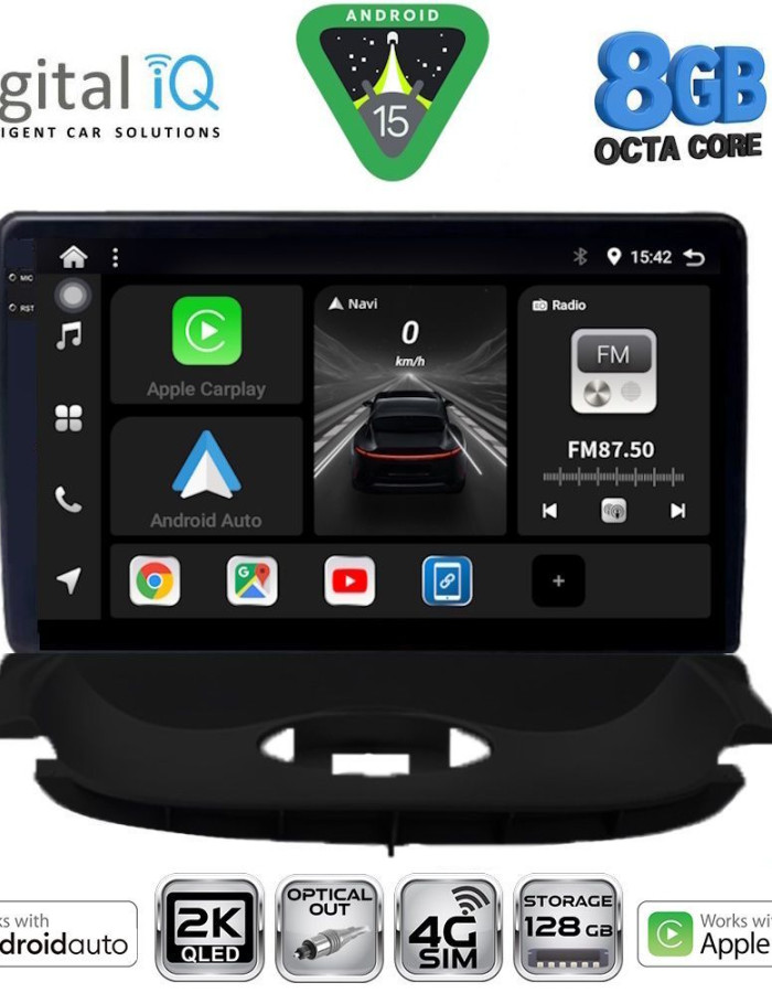 DIGITAL IQ BXK 20505_CPAA (9inc) MULTIMEDIA TABLET for PEUGEOT 206 mod. 1998-2006