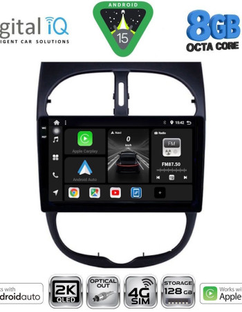 DIGITAL IQ BXK 20506_CPAA (9inc) MULTIMEDIA TABLET for PEUGEOT 206 mod. 1998-2006