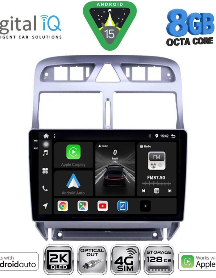DIGITAL IQ BXK 20512_CPAA (9inc) MULTIMEDIA TABLET for PEUGEOT 307 mod. 2001-2008