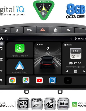 DIGITAL IQ BXK 20513BL_CPAA (9inc) MULTIMEDIA TABLET for PEUGEOT 308 mod.2007-2012 - RCZ mod.2009-2015 (BLACK)