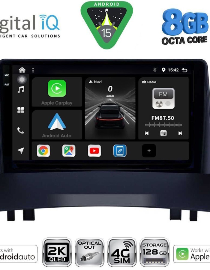 DIGITAL IQ BXK 20555_CPAA (9inc) MULTIMEDIA TABLET for RENAULT MEGANE 2 mod. 2002-2008