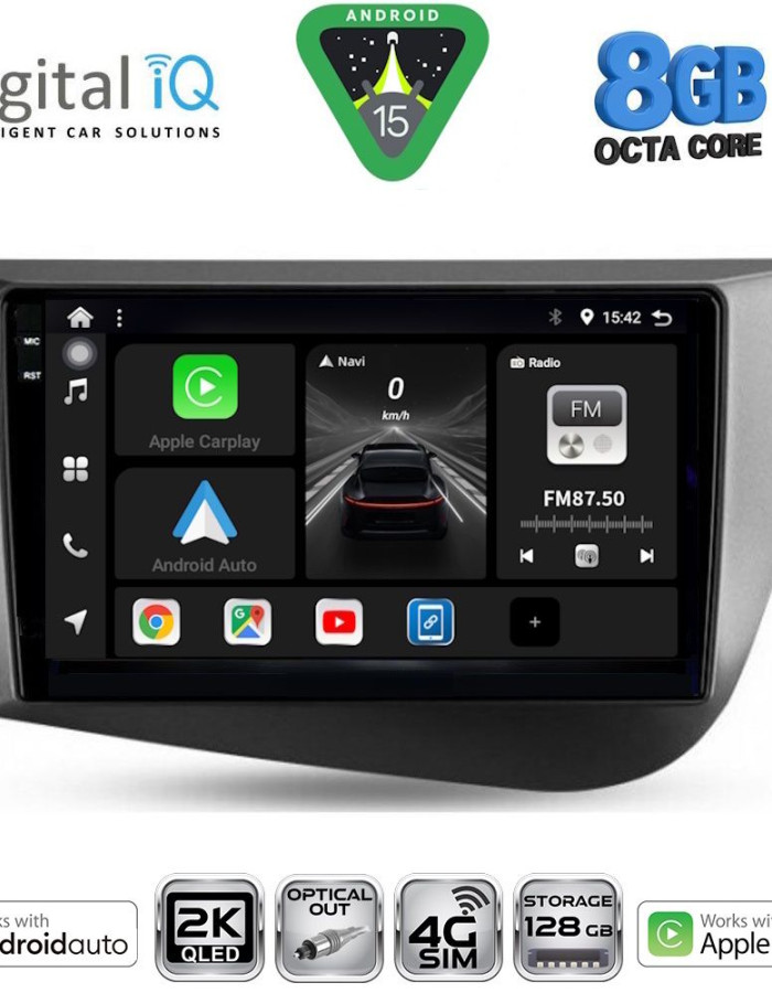 DIGITAL IQ BXK 20574_CPAA (9inc) MULTIMEDIA TABLET for SEAT LEON mod. 2005-2012