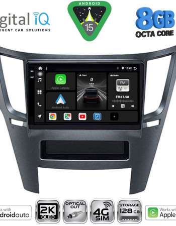 DIGITAL IQ BXK 20667_CPAA (9inc) MULTIMEDIA TABLET for SUBARU LEGACY - OUTBACK mod. 2009-2014