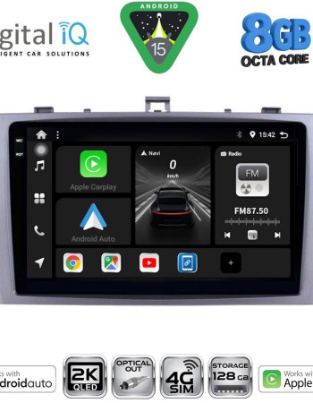 DIGITAL IQ BXK 20705SL_CPAA (9inc) MULTIMEDIA TABLET for TOYOTA AVENSIS (T27) mod. 2009-2015 (SILVER)