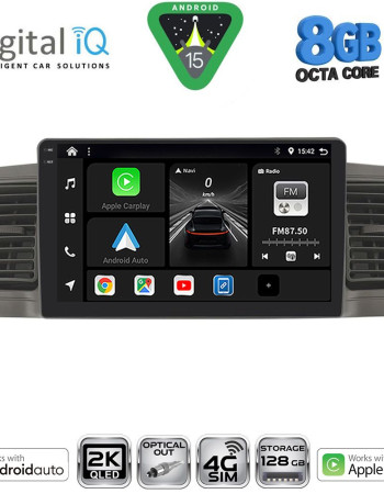 DIGITAL IQ BXK 20712GR_CPAA (9inc) MULTIMEDIA TABLET for TOYOTA COROLLA mod. 2001-2006 (GREY)