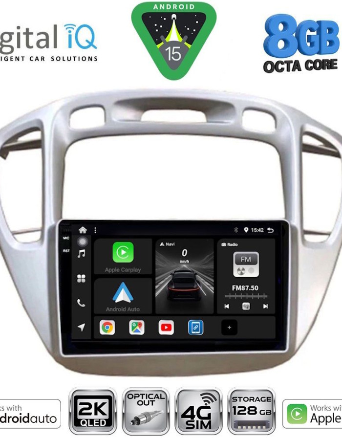 DIGITAL IQ BXK 20718_CPAA (9inc) MULTIMEDIA TABLET for TOYOTA HIGHLANDER mod. 2002-2009