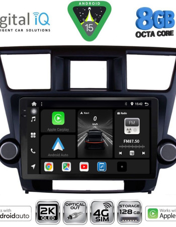 DIGITAL IQ BXK 20719_CPAA (10inc) MULTIMEDIA TABLET for TOYOTA HIGHLANDER mod. 2008-2015