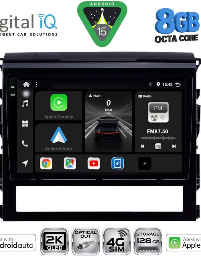 DIGITAL IQ BXK 20725_CPAA (9inc) MULTIMEDIA TABLET for TOYOTA LANDCRUISER mod. 2016-2019