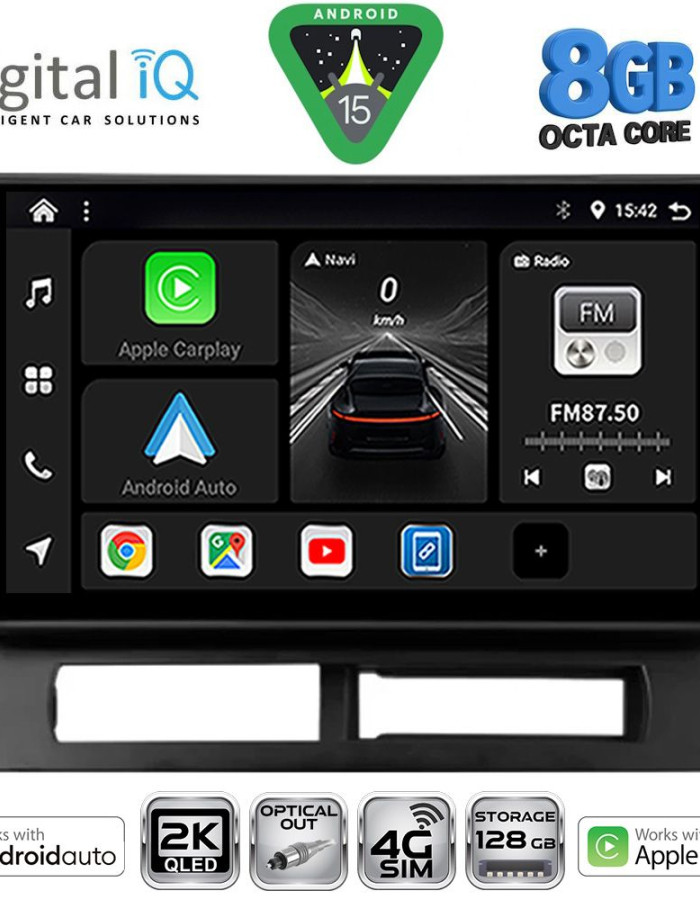DIGITAL IQ BXK 20728DASH_CPAA (9inc) MULTIMEDIA TABLET for TOYOTA PRIUS mod. 2003-2009 (Supports Original Clima-HYBRID)