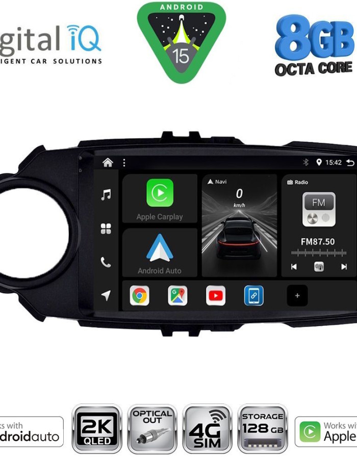DIGITAL IQ BXK 20737FL_CPAA (9inc) MULTIMEDIA TABLET for TOYOTA YARIS mod. 2015-2020