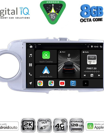 DIGITAL IQ BXK 20737SL_CPAA (9inc) MULTIMEDIA TABLET for TOYOTA YARIS mod. 2011-2015 (SILVER)