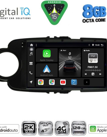 DIGITAL IQ BXK 20737BL_CPAA (9inc) MULTIMEDIA TABLET for TOYOTA YARIS mod. 2011-2015 (BLACK)