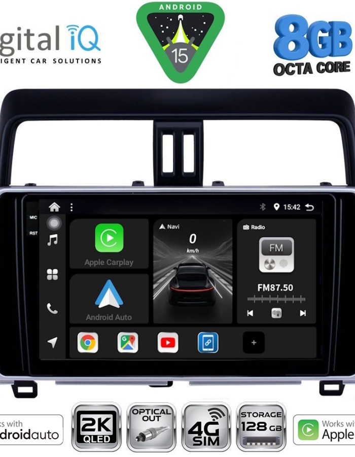 DIGITAL IQ BXK 20739_CPAA (10inc) MULTIMEDIA TABLET for TOYOTA LAND CRUISER mod. 2019-2023