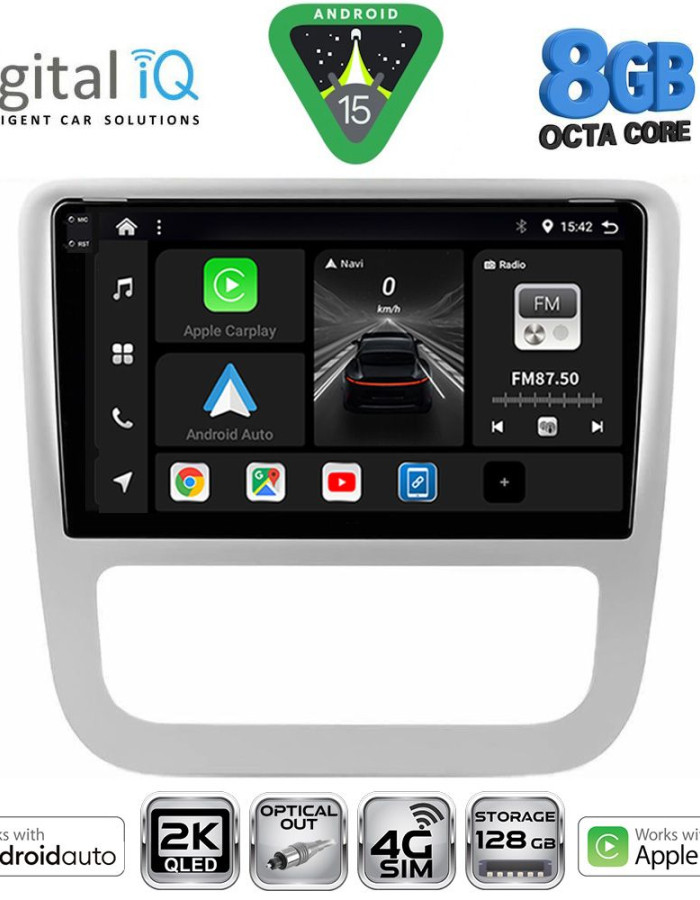 DIGITAL IQ BXK 20751_CPAA CLIMA (9inc) MULTIMEDIA TABLET for VW EOS mod. 2006-2016 - SCIROCCO mod. 2011-2014