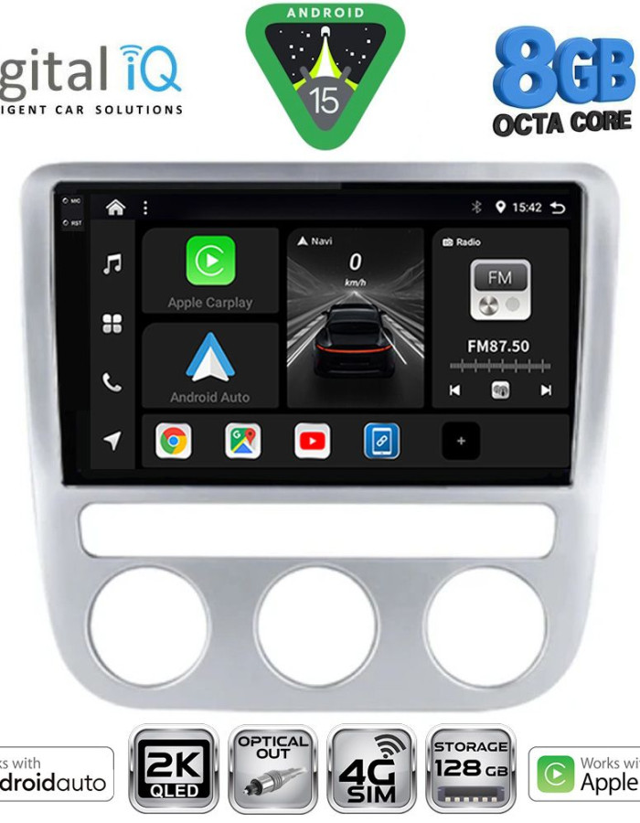 DIGITAL IQ BXK 20752_CPAA CLIMA (9inc) MULTIMEDIA TABLET for VW EOS mod. 2006-2016 - SCIROCCO mod. 2008-2010