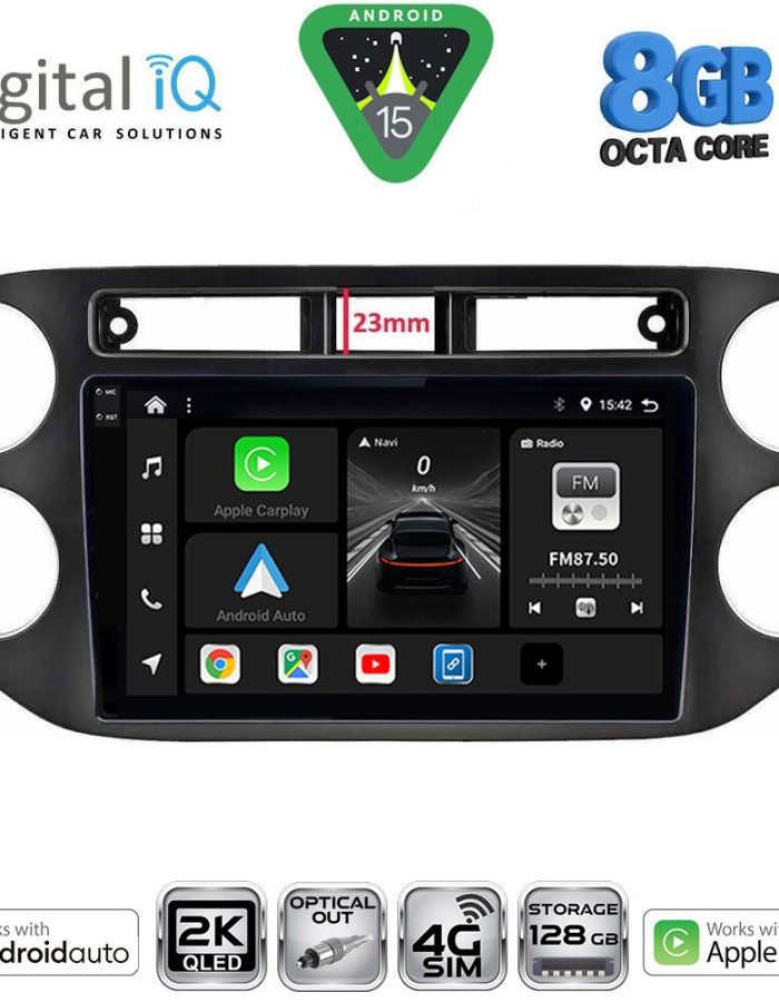 DIGITAL IQ BXK 20760BL_CPAA (9inc) MULTIMEDIA TABLET for VW TIGUAN mod. 2011-2016 (BLACK)