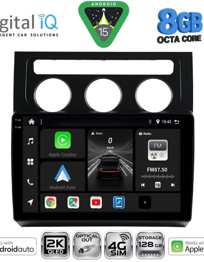 DIGITAL IQ BXK 20767_CPAA CLIMA (10inc) MULTIMEDIA TABLET for VW TOURAN mod. 2003-2010