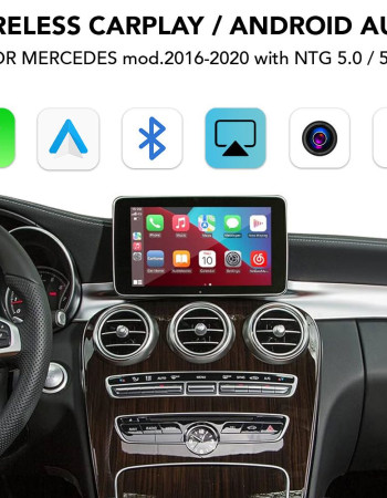 DIGITAL IQ BZ 241 CPAA (WIRELESS CARPLAY / ANDROID AUTO BOX for MERCEDES mod. 2014-2018 with NTG 5.0/5.1 with 2 CAMERAS)