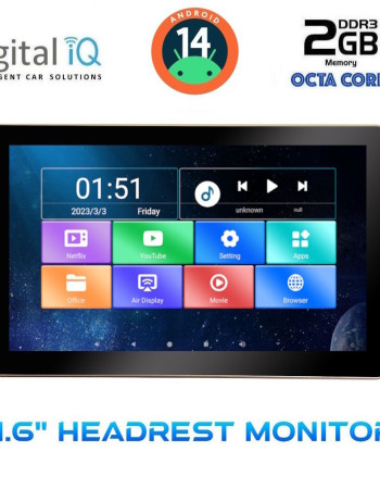 DIGITAL IQ CV4010_HR (11.6” HEADREST MONITOR)