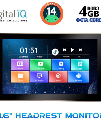 DIGITAL IQ CV6010_HR (11.6” HEADREST MONITOR)