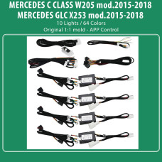 DIQ AMBIENT 8161 CIC - BENZ C (W205) - GLC (X253) mod. 2015-2018 (Digital iQ Ambient Light for Mercedes C (W205) - GLC (X253) mod. 2015-2018 with 10 Lights) DIQ AMBIENT 8161 CIC - BENZ C (W205) - GLC (X253) mod. 2015-2018 (Digital iQ Ambient Light for Mercedes C (W205) - GLC (X253) mod. 2015-2018 with 10 Lights)