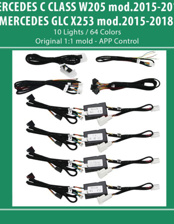 DIQ AMBIENT 8161 CIC - BENZ C  (W205) - GLC (X253) mod. 2015-2018 (Digital iQ Ambient Light for Mercedes C  (W205) - GLC (X253) mod. 2015-2018 with 10 Lights)