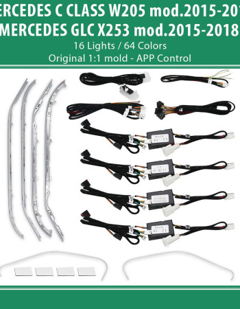 DIQ AMBIENT 8161 DCIC - BENZ C (W205)-GLC (X253) (Digital iQ Ambient Light for BENZ C (W205) - GLC (X253) mod. 2015-2018 with 16 Lights)
