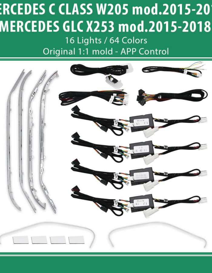 DIQ AMBIENT 8161 DCIC - BENZ C (W205)-GLC (X253) (Digital iQ Ambient Light for BENZ C (W205) - GLC (X253) mod. 2015-2018 with 16 Lights)