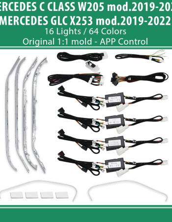 DIQ AMBIENT 8161 DCK - BENZ C (W205)-GLC (X253) (Digital iQ Ambient Light for Mercedes C (W205) - GLC (X253) mod. 2019-2022 with 16 Lights)