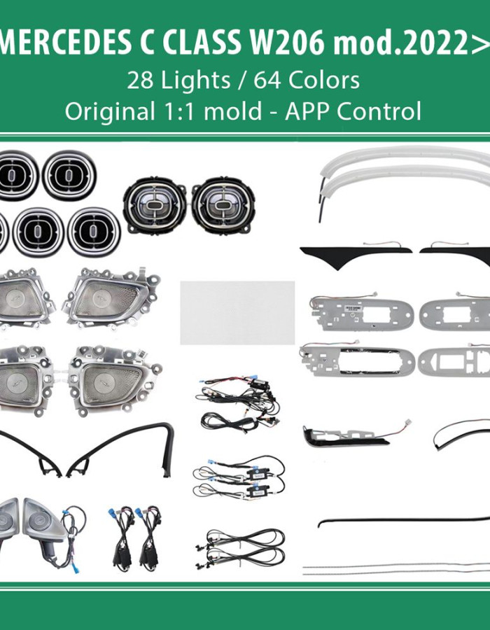 DIQ AMBIENT 8176 CN - BENZ C (W206) (Digital iQ Ambient Light for Mercedes C (W206) mod. 2022> with 24 Lights)