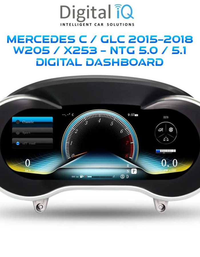 DIGITAL IQ DDD 986_DC (12.3in) DIGITAL CLUSTER for MERCEDES C (W205) - GLC (X253) mod. 2014-2021