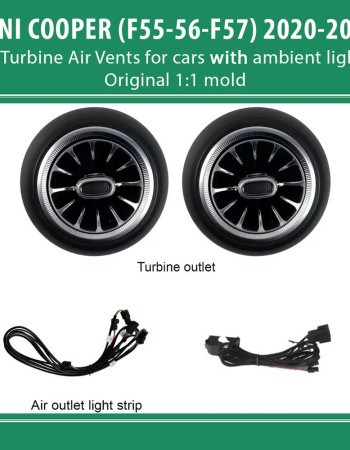 DIQ AMBIENT 8176XB COOPER (F55-56-F57) mod. 2020-2023 (Air Vents with Ambient Light for MINI COOPER (F55-56-F57) mod. 2020-2023 with Ambient Lights)