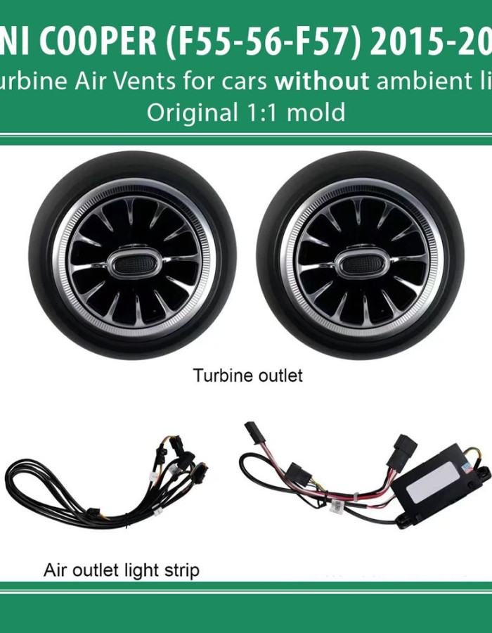 DIQ AMBIENT 8176XF COOPER (F55-56-F57) mod. 2015-2023 (Air Vents with Ambient Light for MINI COOPER (F55-56-F57) mod. 2015-2023 without Ambient Lights)