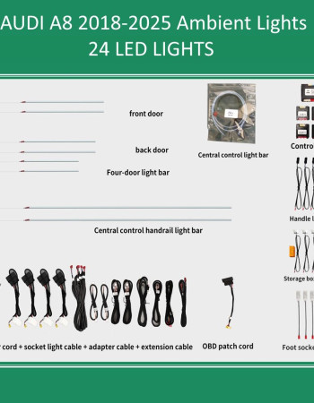 DIQ AMBIENT AUDI A8 (4N) (Digital iQ Ambient Light for Audi A8 mod. 2018-2025 with 24 Lights)