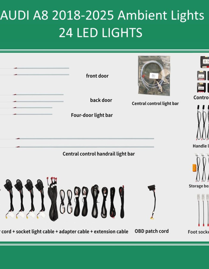 DIQ AMBIENT AUDI A8 (4N) (Digital iQ Ambient Light for Audi A8 mod. 2018-2025 with 24 Lights)