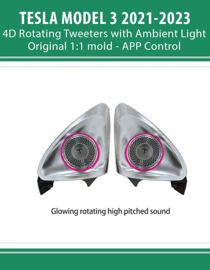 DIGITAL IQ AMBIENT TS 3920 TESLA MODEL 3 mod. 2021-2023 (Ambient Light 4D Rotating Tweeters)