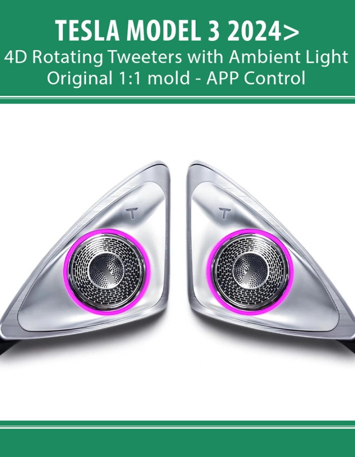 DIGITAL IQ AMBIENT TS 3921 TESLA MODEL 3 mod. 2024> (Ambient Light 4D Rotating Tweeters)