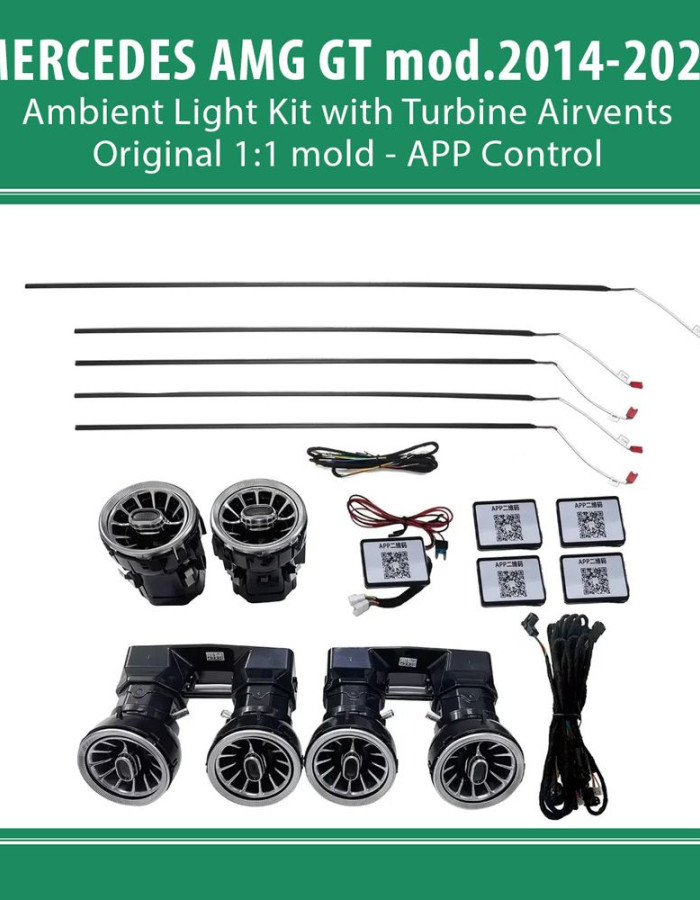 DIGITAL IQ AMBIENT 8175 GTR - BENZ AMG GT (C190/R190) (Digital iQ Ambient Light Kit MERCEDES AMG GT (C190/R190) mod. 2014-2022 with 11 Lights)