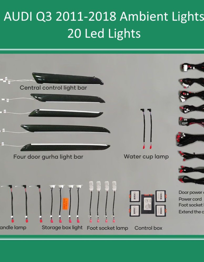 DIQ AMBIENT AUDI Q3 (8U) (Digital iQ Ambient Light for Audi Q3 mod. 2011-2018 with 20 Lights)