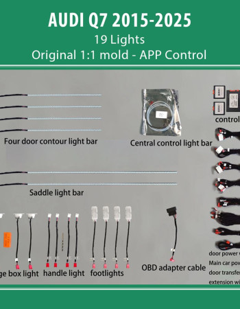 DIQ AMBIENT AUDI Q7 (4M) mod. 2015-2025 (Digital iQ Ambient Light for Audi Q7 mod. 2015-2025 with 19 Lights)