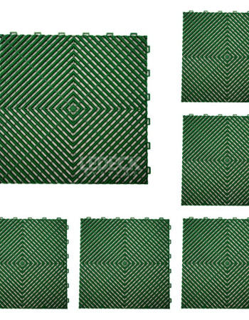 DIGITAL IQ PLASTIC FLOOR TILES 6TEM (GREEN)