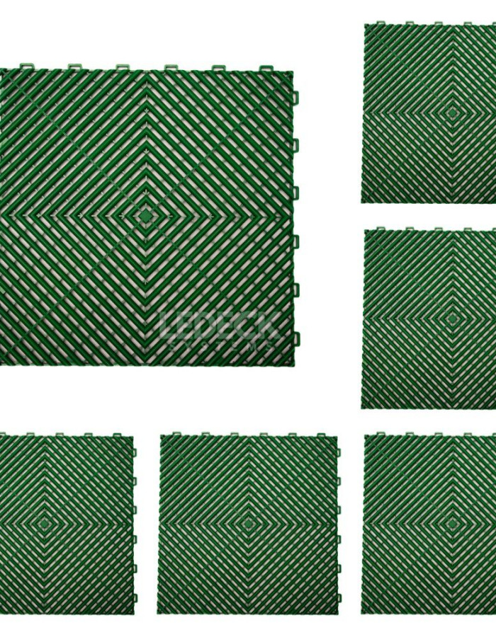 DIGITAL IQ PLASTIC FLOOR TILES 6TEM (GREEN)