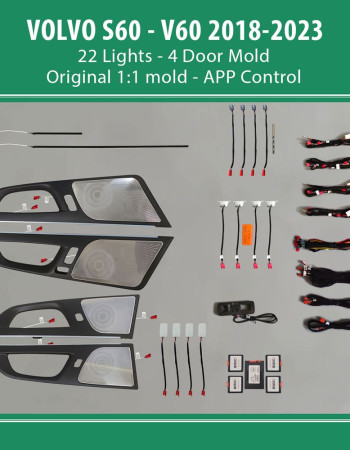 DIQ AMBIENT VOLVO S60 III mod. 2018-2023 (Digital iQ Ambient Light for VOLVO S60 mod. 2018> with 22 Lights)