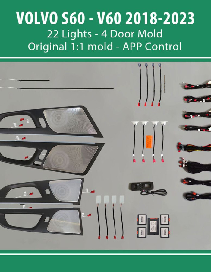 DIQ AMBIENT VOLVO S60 III mod. 2018-2023 (Digital iQ Ambient Light for VOLVO S60 mod. 2018> with 22 Lights)